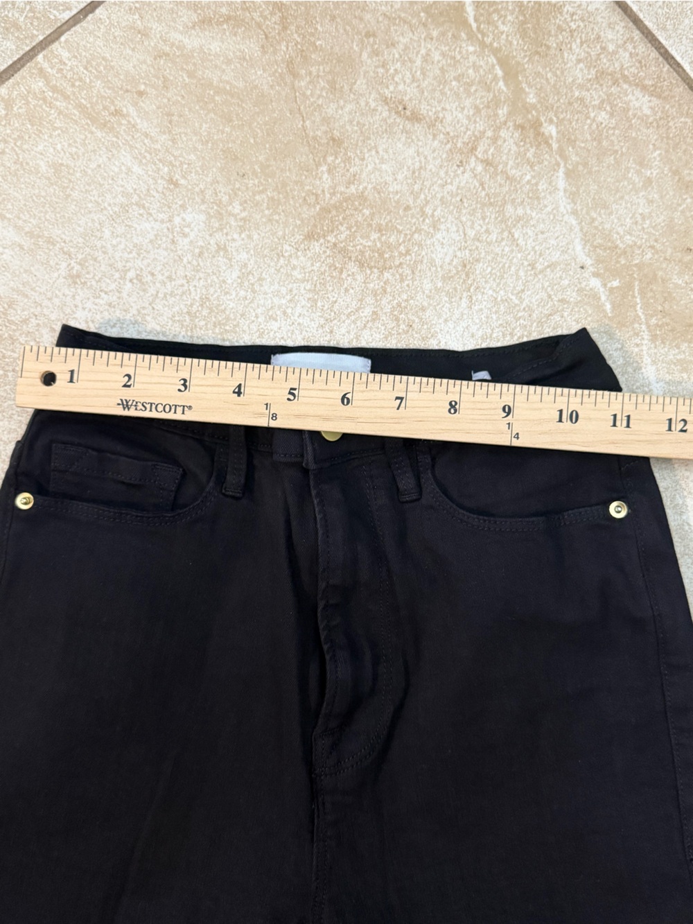 Frame Denim All High Cigarettes Women's Black Skinny Jeans Sz 25 - Picture 3 of 6
